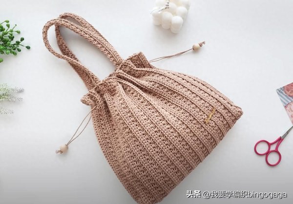 安福相册 清崭新艳的手工手拎包，星花手拎包编织教程，随着设施搪塞完成