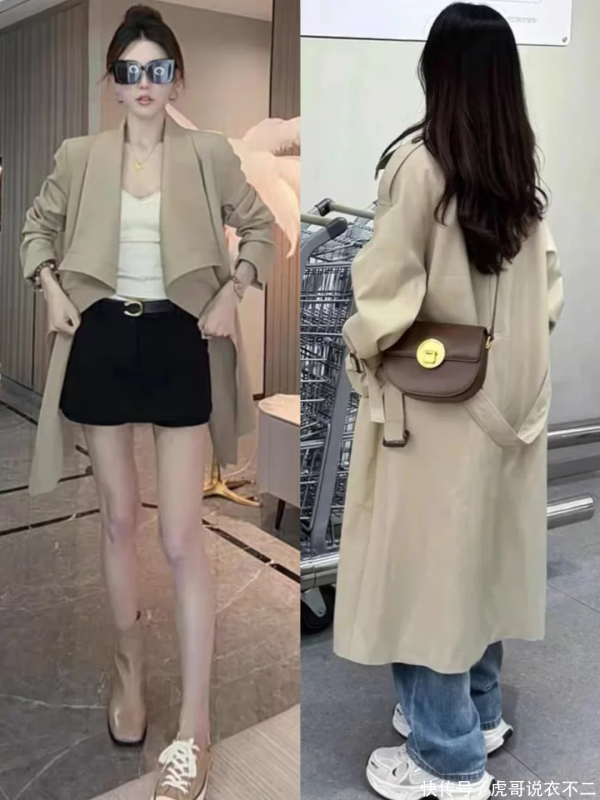 安福相册 春末季节相宜穿风衣，学会这些搭配技术，作念个“风一般”的女东说念主