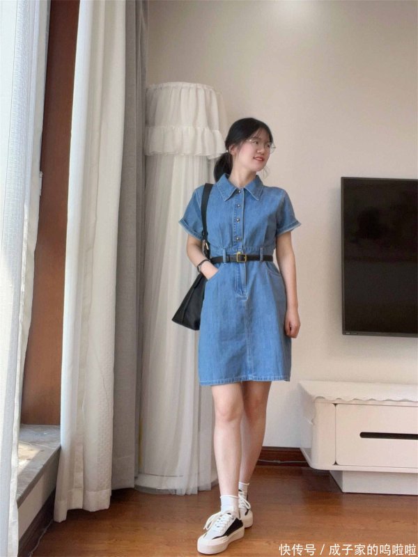 安福相册 158浮浅外出，穿不腻的牛仔连衣裙
