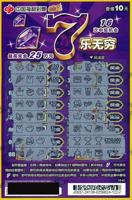 莆田安福家园 哥俩合中福彩&quot;7乐无限&quot;25万 平分奖金异日连续合买