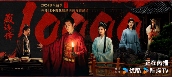 安福相册 开播38小时热度破万，优酷《藏海传》成2024以来最快破万剧