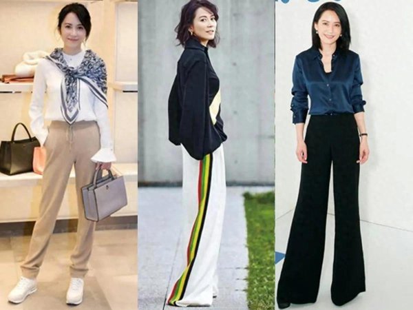 安福相册 40岁女东谈主若何穿搭显年青？今夏流行“衬衫+阔腿裤”，减龄又显瘦
