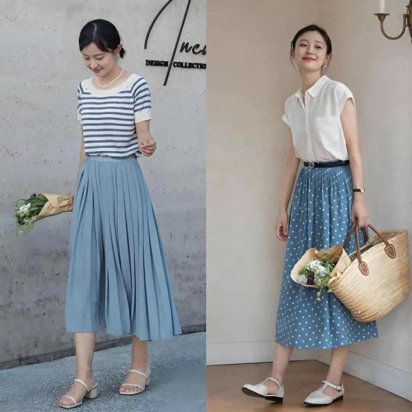 安福相册 这才是最适应中年女东谈主的打扮：短袖+裙子长裤遮肉显瘦，谁穿谁好意思