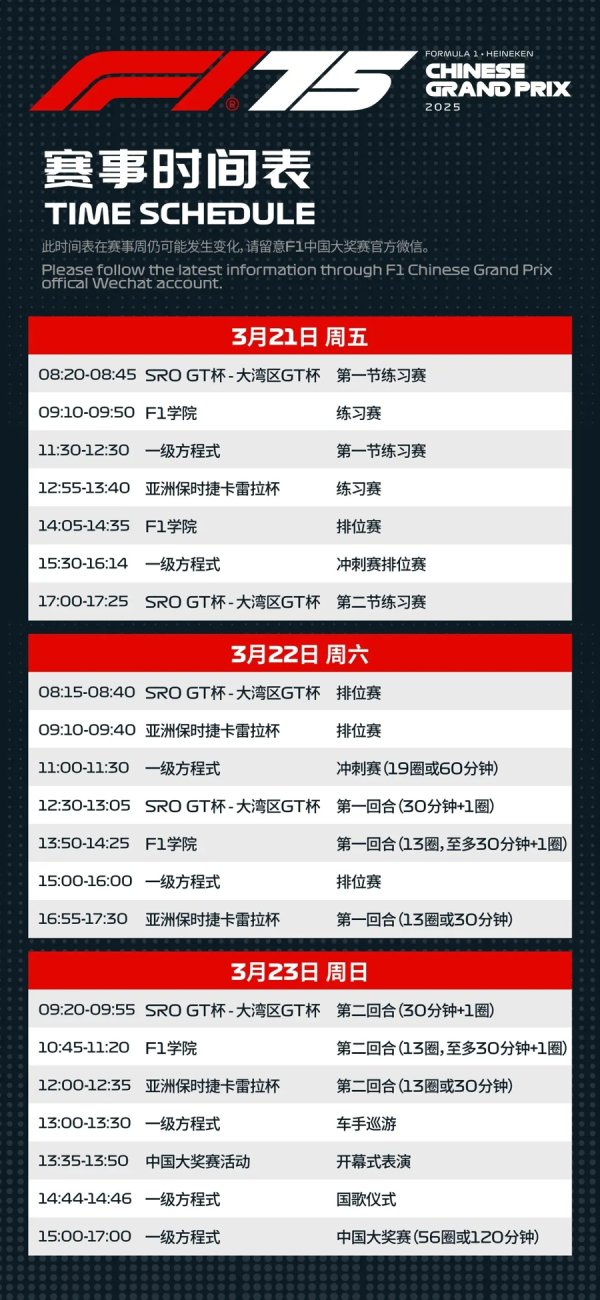 莆田安福家园 快保藏！2025F1中国大奖赛最全不雅赛攻略来了