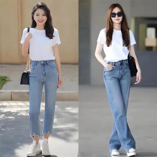 安福相册 这才是最合适夏令的打扮：衬衫T恤+阔腿裤，中年女东谈主穿了洋气显瘦