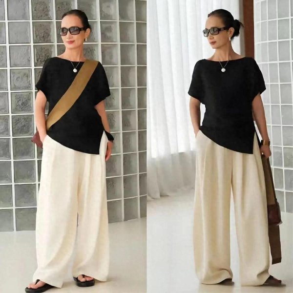 安福相册 中年女东谈主，裤子别只会选“阔腿裤”！换成这几款裤子，更遮肉洋气