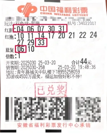 中奖彩票
