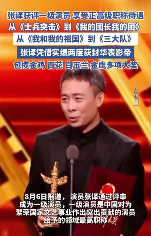 莆田安福家园 演员张译通过一级演员职称评审，官宣佳音！