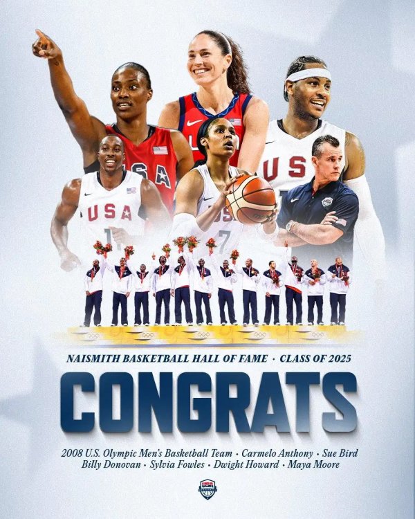 莆田安福相册 2025年篮球名东说念主堂最终名单公布 2008年好意思国男篮入选