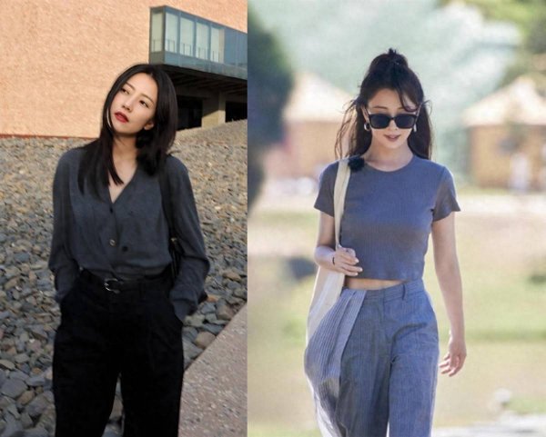 安福相册 看高圆圆殷桃气质穿法，悟了：灰色不配花色亮色，真高等