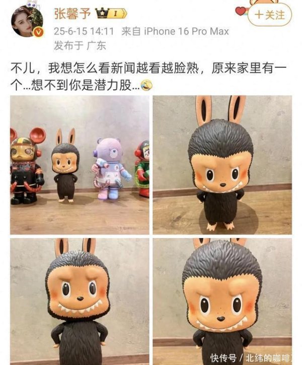 莆田安福相册 被姚晨误打误撞的Labubu，竟是泡泡玛特限量版，现被炒到能盈利了